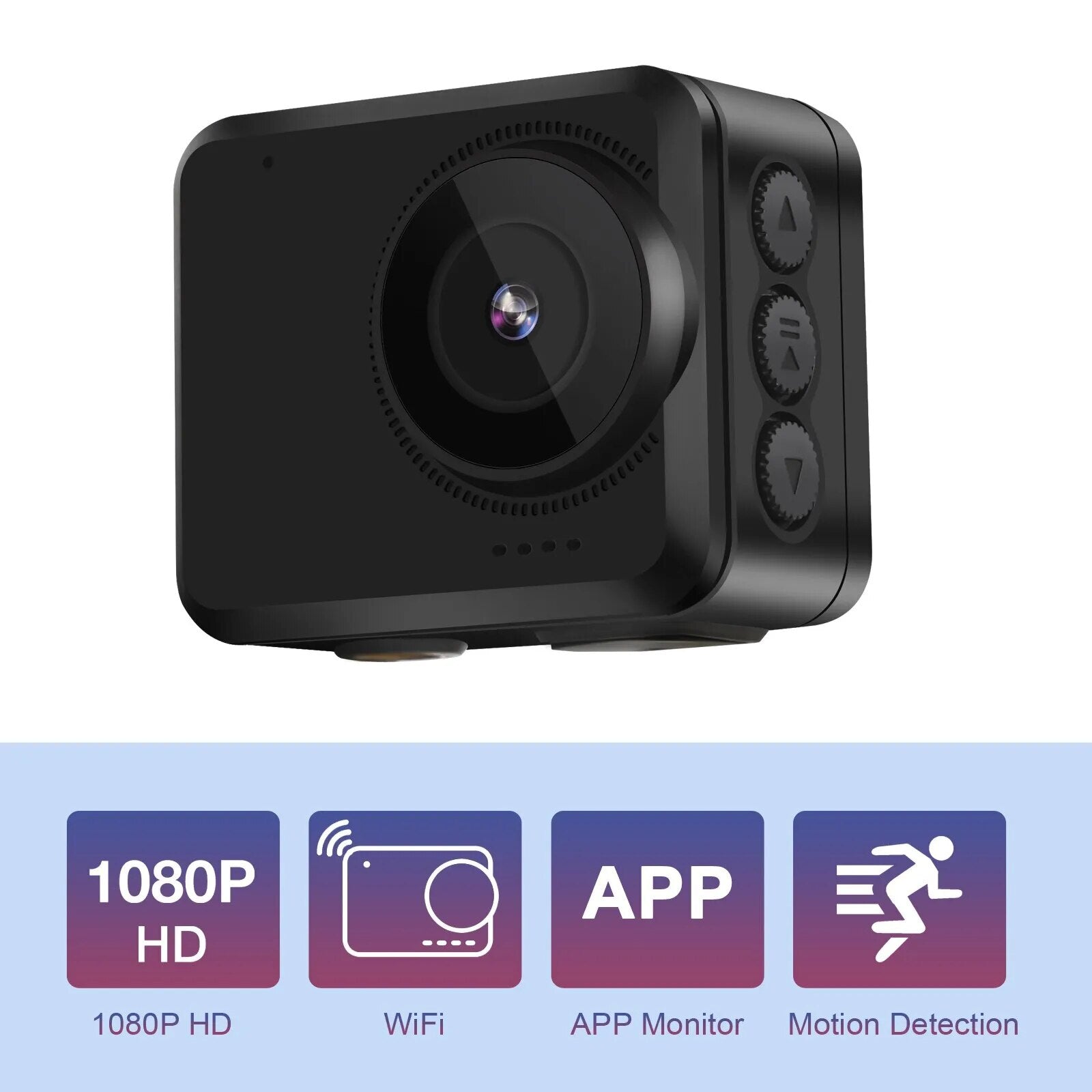 A35 64GB Digital Mini Camera Sports DV Webcam 600mAH Motor Bicycle Action Video Recording Motion Detection for Car Driving Ride