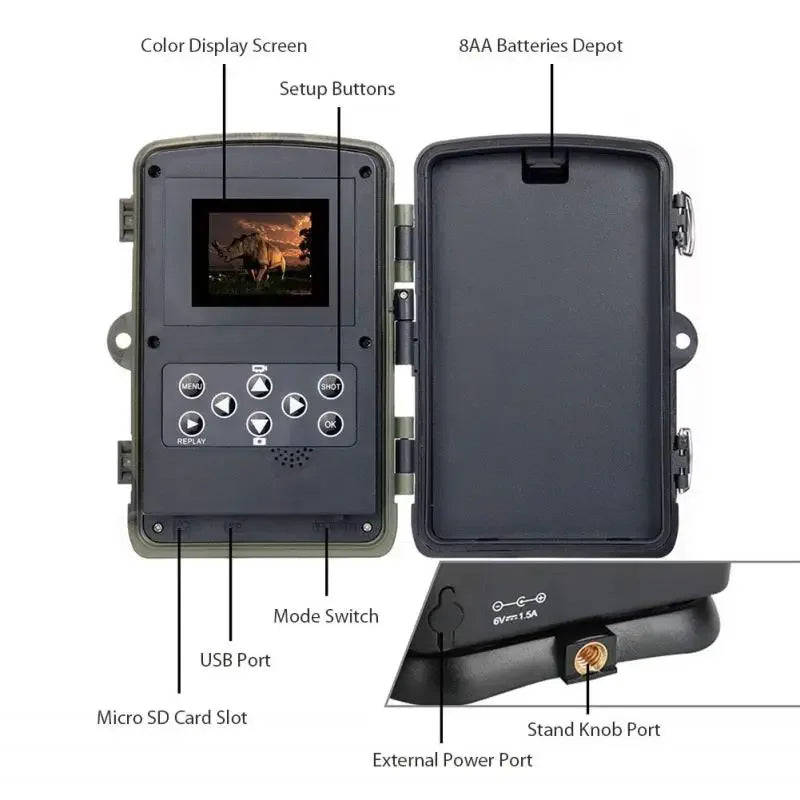 HC802A Hunting Trail Camera Wildlife Camera With Night Vision Motion Activated Outdoor Trail Camera Trigger Wildlife Scouting