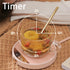 Smart Coffee Cup Warmer with Timer for Office Desk Use Electric Beverage Warmer for Cocoa Tea Water Milk 3 Temperature Settings