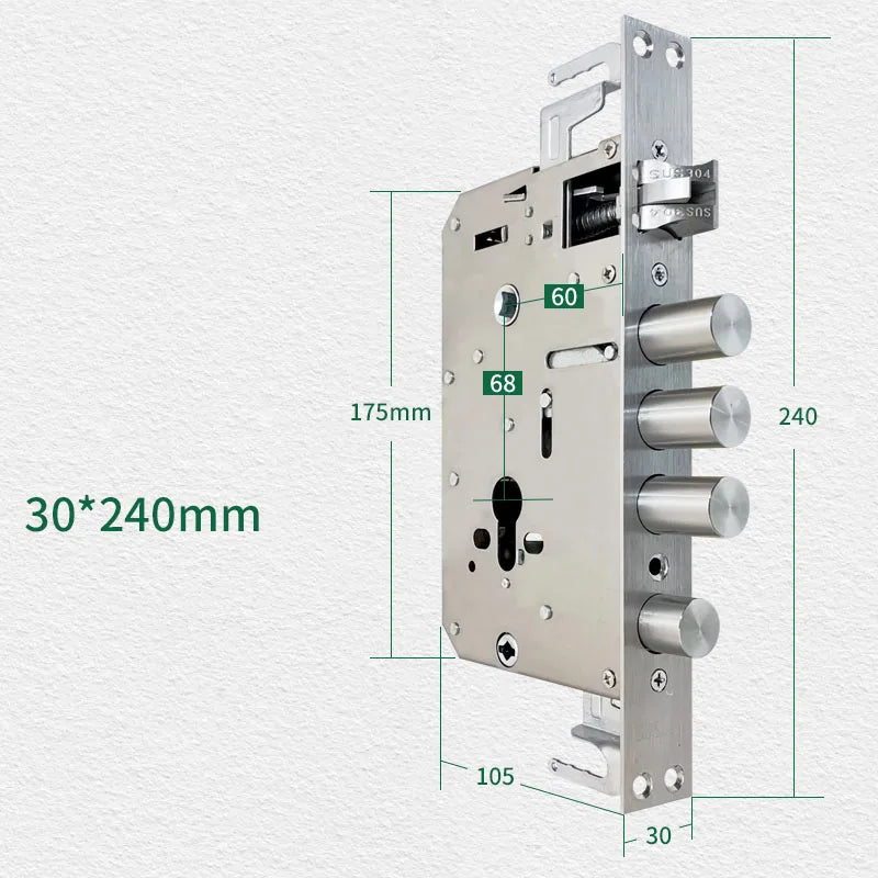 Stainless Steel Electronic Lock Body Fingerprint Lock Fingerprint Lock Body Mechanical Lock Security Door Fingerprint Lock Body