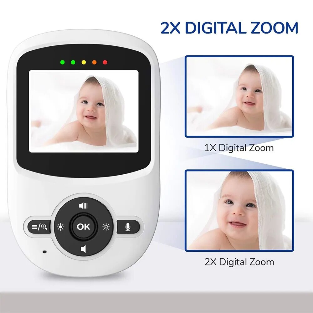 SM24 Baby Monitor,2.4 Inch LCD Screen+Baby Camera,2-Way Talk,Newborn Cry Alarm,Lullabies,Night Vision Security Monitoring