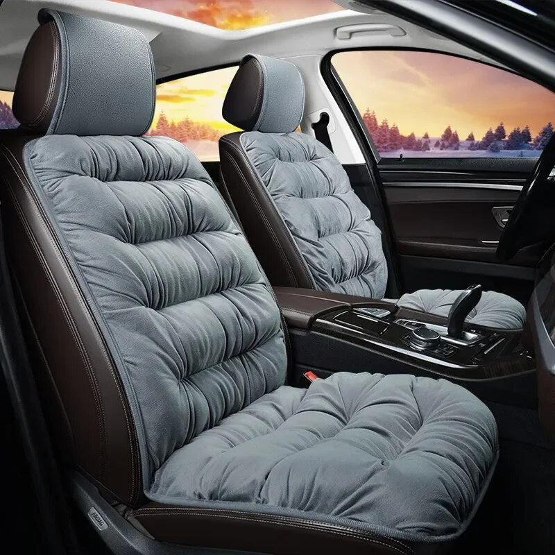 Original Winter Warm Cushion Soft Non-Slip Pad Car Seat Cushion Thick Velvet Car Seat Cover Automotive Interior Accessories