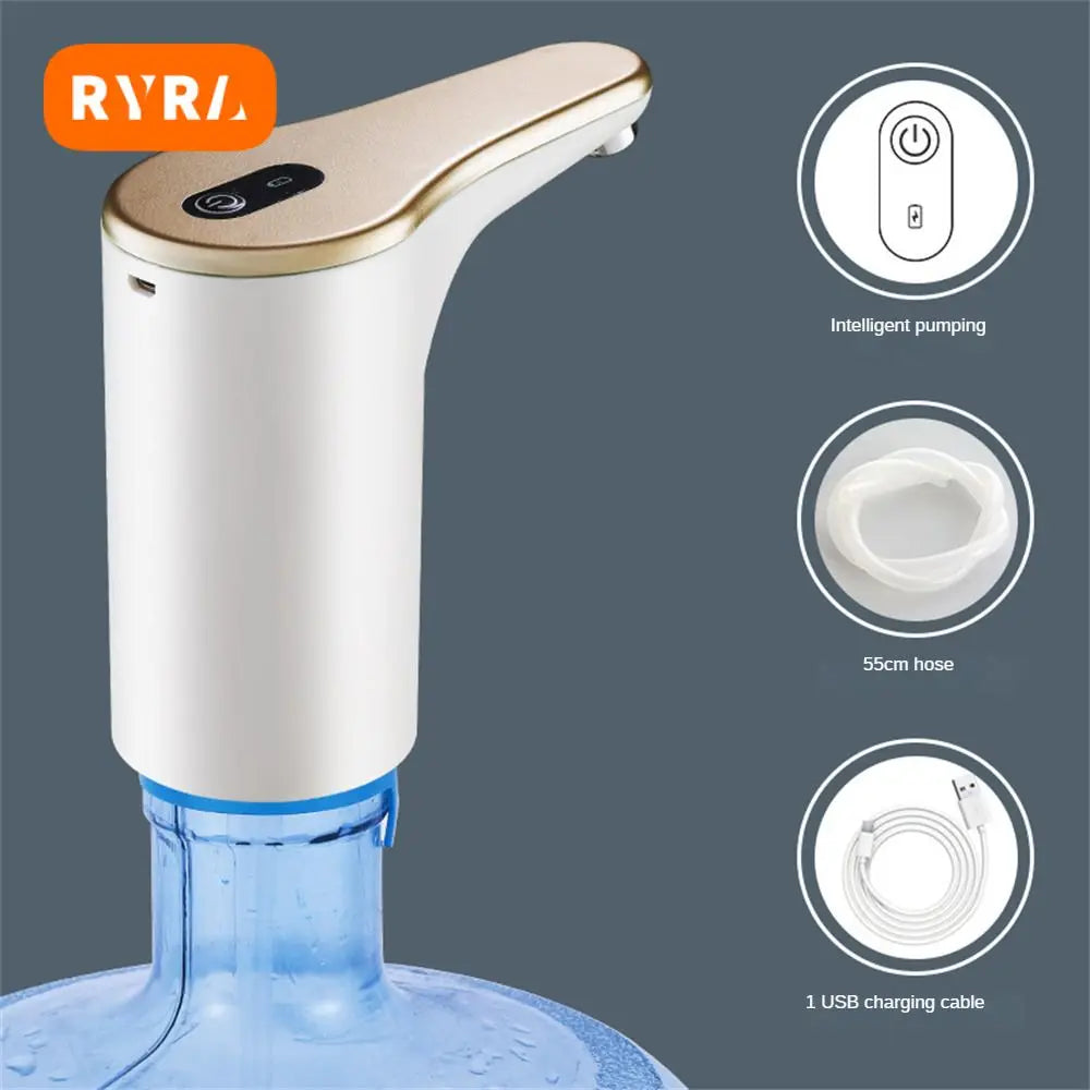 Bottled Water Automatic Water Pump Electric Touch Control Rechargeable Water Dispenser With Light USB Pump Universal Household