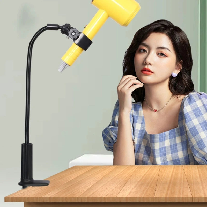 E56C Hair Dryer Holder for Pet Grooming Hands-Free Table Grooming Hair Dryer Stand Clamp for Cats Flexible Blow Dryer Holder