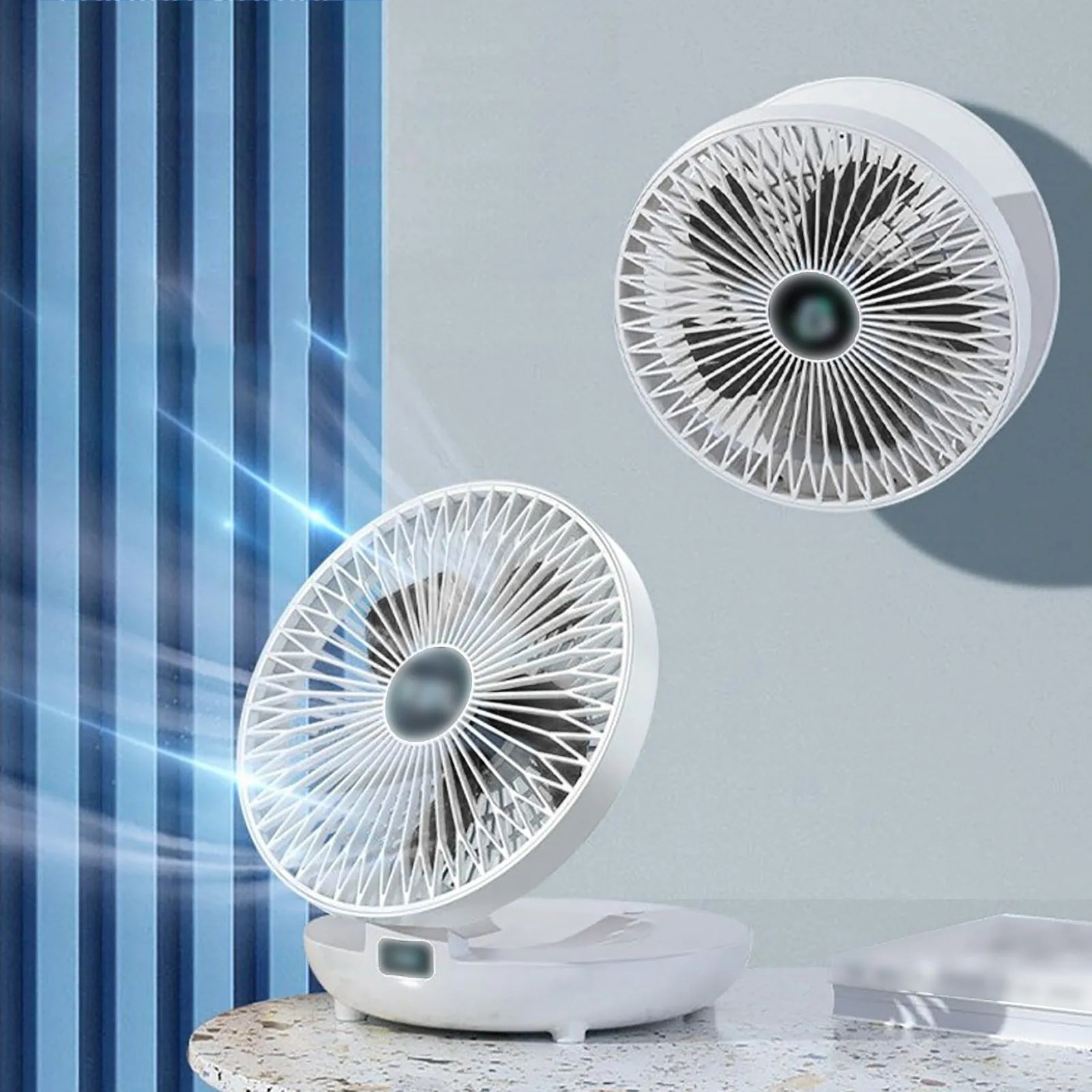 Usb Charging Foldable Table Desktop Fan Wall Mounted Ceiling Fan Mini Portable Air Cooler Electric Ventilator Fan Rechargeable