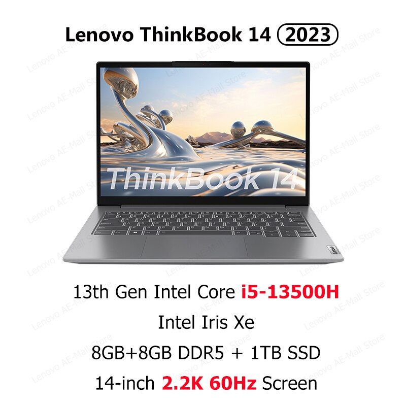 Lenovo ThinkBook 14 Laptop 2023 Intel Core i7-13700H/i5-13500H 16GB + 1TB SSD 14 Inch 2.2K 60Hz IPS Screen Computer Notebook PC