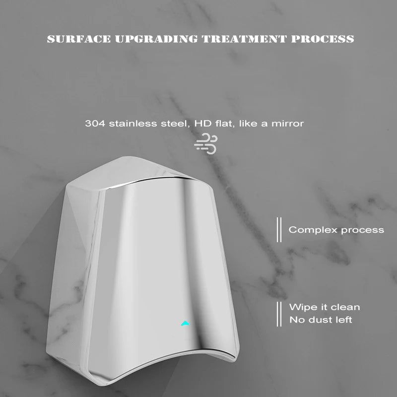 New Listed Original Design Stainless Steel Hand Dryer Air Jet Induction High-speed Cold and Hot Air Hand Dryer