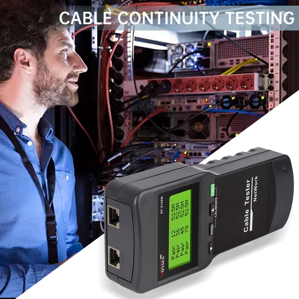 NOYAFA new NF-8108M network cable tester professional rj45 tester Measure Length Cabl Multifunctional poe Network Tools
