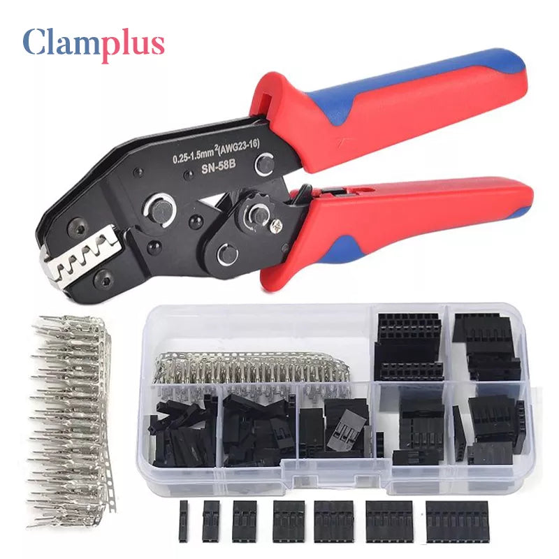 SN-58B Dupont Crimping Tool Crimp Pliers Terminal Ferrule Crimper Wire Hand Tool Set For Dupont XH2.54 KF2510 SM 2.54mm Plug