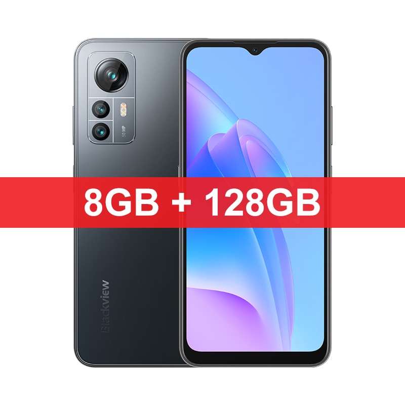 【World Premiere】 Blackview A85 Global Version 8GB 128GB 6.5'' HD+ 90Hz Display 50MP Camera 4480 mAh Battery NFC
