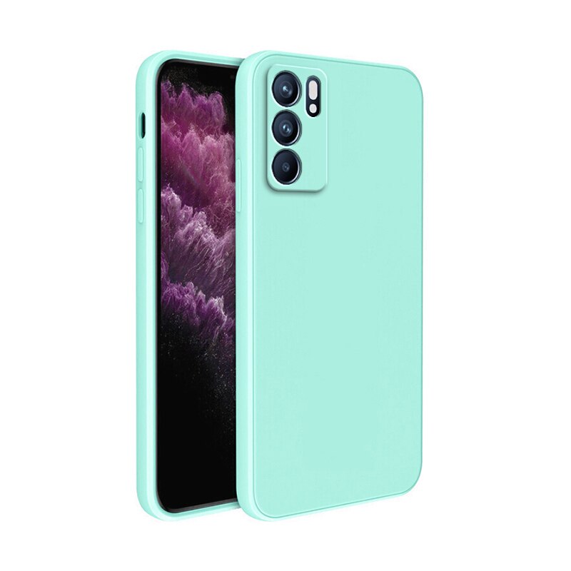 Square Liquid Silicone Case for OPPO Reno 6 Pro Plus Ultra Thin Protect Funda Reno6 6Pro ProPlus 5G Original Phone Cover Classic