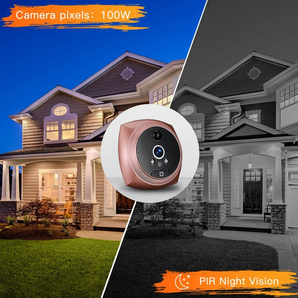 Wsdcam Video Door Peephole Camera Doorbell Viewer with LCD Monitor Night Vision Visual Peephole Door Bell Home Security