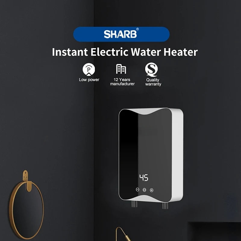 220V Instant Electric Hot Water Heater 110V Bathroom Quick Hot Water Machine Intelligent Constant Temperature Kitchen Washing