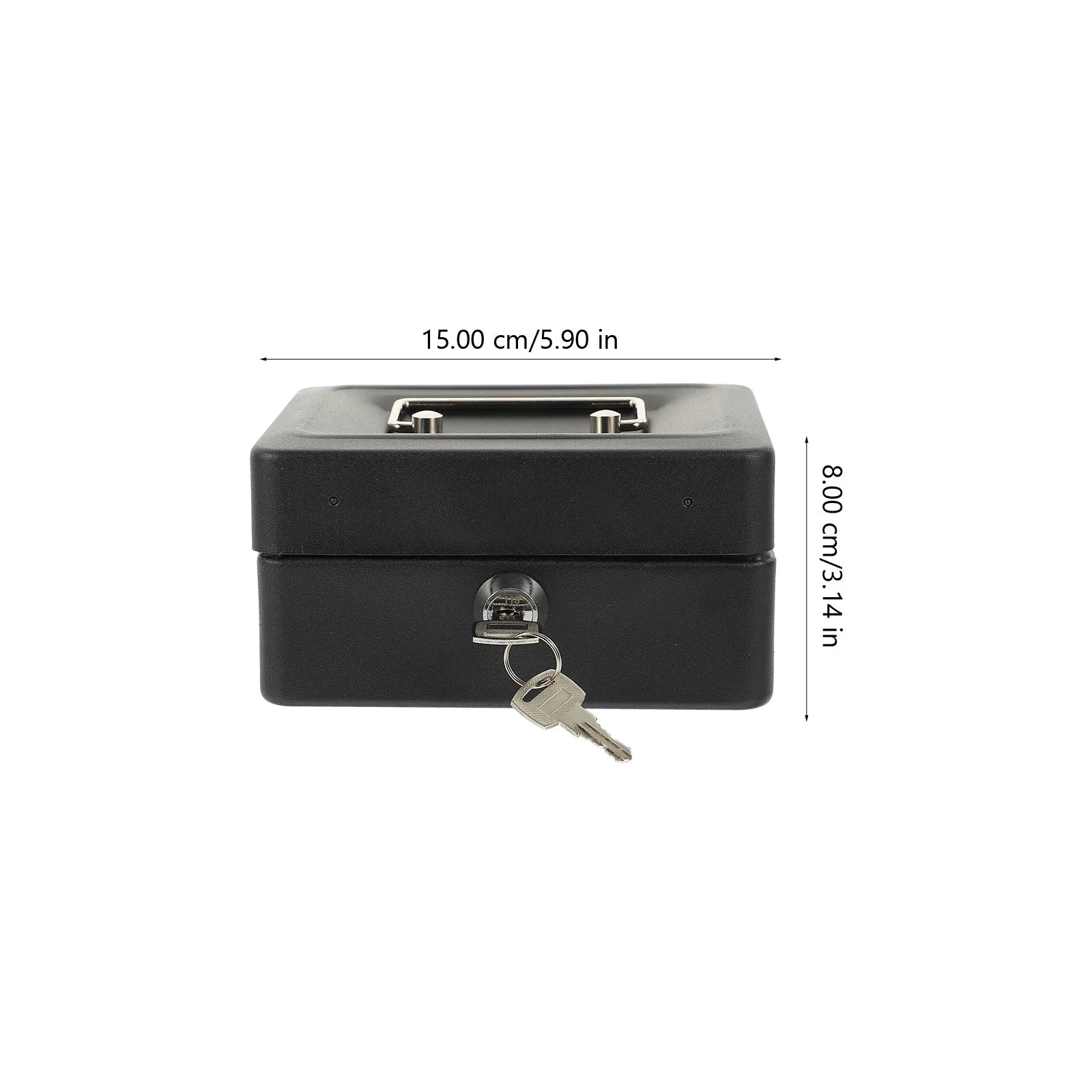 Locking Large Cash Box Small Safe Lock Box Small Storage Holder Case for