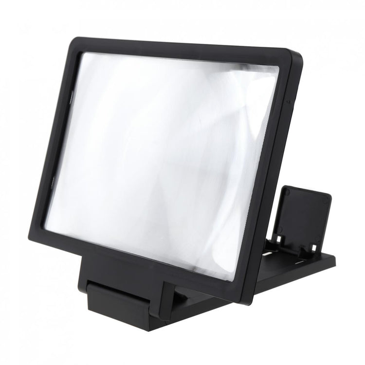 3X Black Acrylic + ABS Portable Adjustable 3D Video Mobile Phone Screen Magnifier with Mobile Phone Bracket