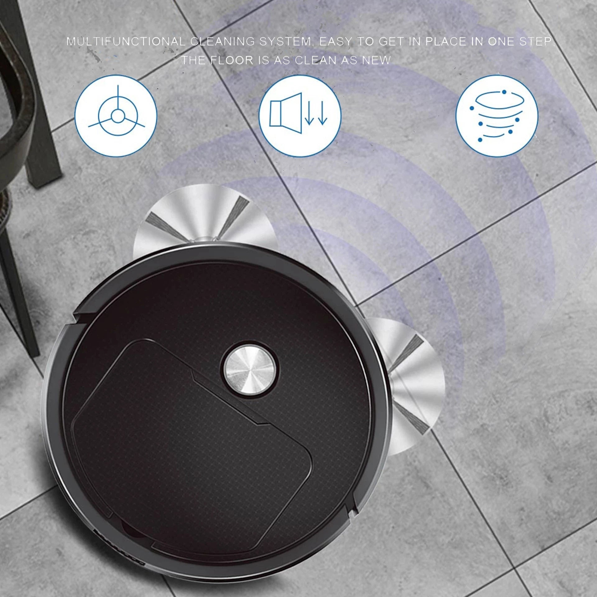 New 3 In 1 Smart Sweeping Robot Home Mini Sweeper Sweeping and Vacuuming Wireless Vacuum Cleaner Sweeping Robots For Home Use