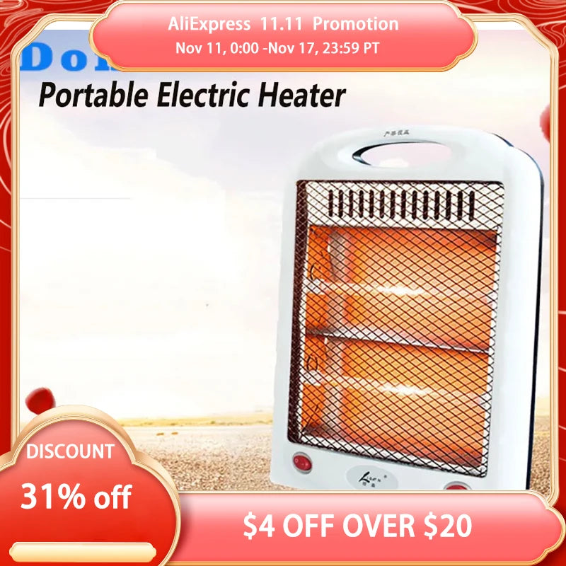 Dornit Portable Electric Heater Stove Hand Winter Warmer Machine Furnace Bedroom Office  Thermal Heating Radiator Hot Air Blower
