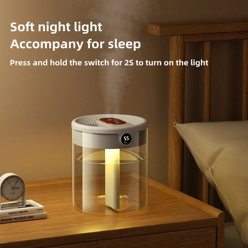 Xiaomi 2L Double Nozzle Air Humidifier with LCD Humidity Display Large Capacity Aroma Essential Oil Diffuser for Home Bedroom
