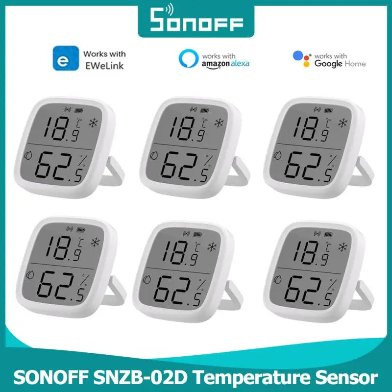 SONOFF SNZB-02D Temperature Humidity Sensor Data Storage APP Remote Control Sonoff Zigbee Temperature Humidity Detectors