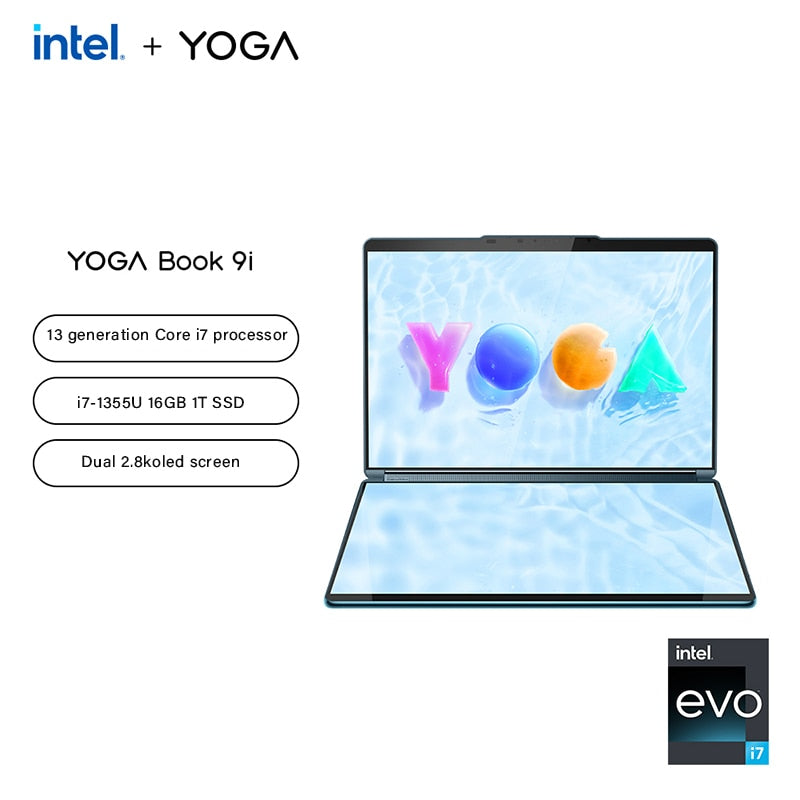 Lenovo YOGA Book 9i 2023 Dual Screen touch Laptop i7-1355U/13.3-inch/16GB/1T SSD/Integrated Graphics Notebook