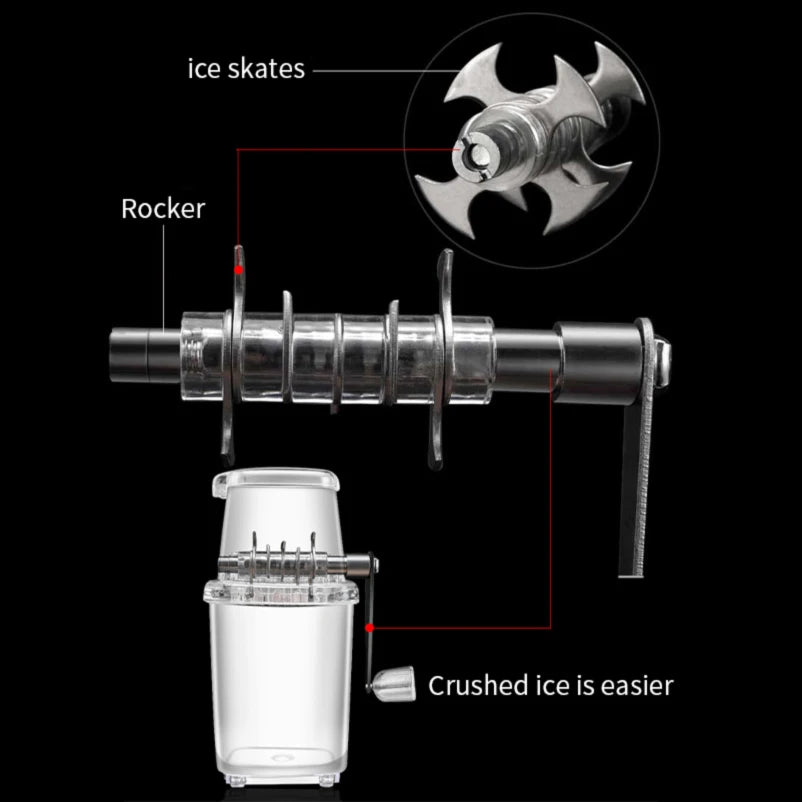 Portable Smoothie Machine Kitchen Stainless Steel Manual Ice Crusher Cutter Chopper Blenders Machines Kitchen Bar Drink Tools