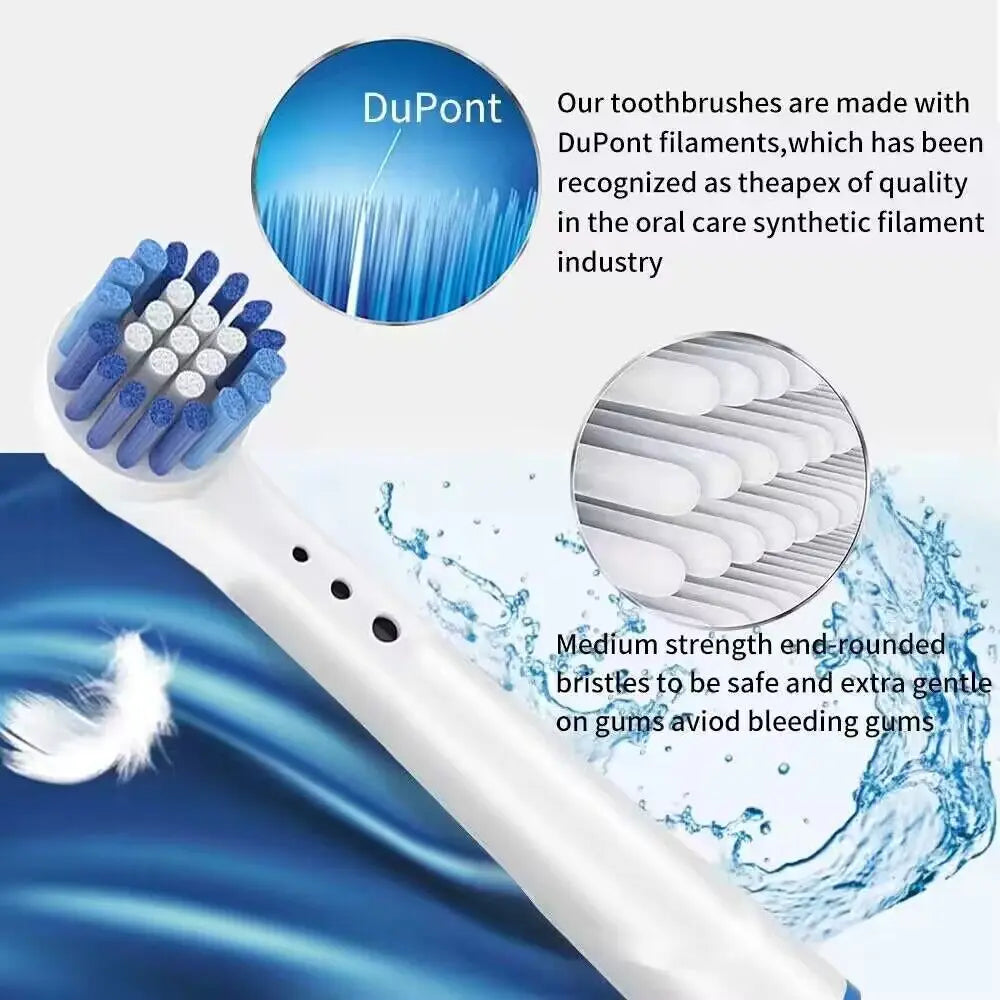 16PCS Brush Head nozzles for Braun Oral B Replacement Toothbrush Head Sensitive Clean Sensi Ultrathin Gum Care Brush Head