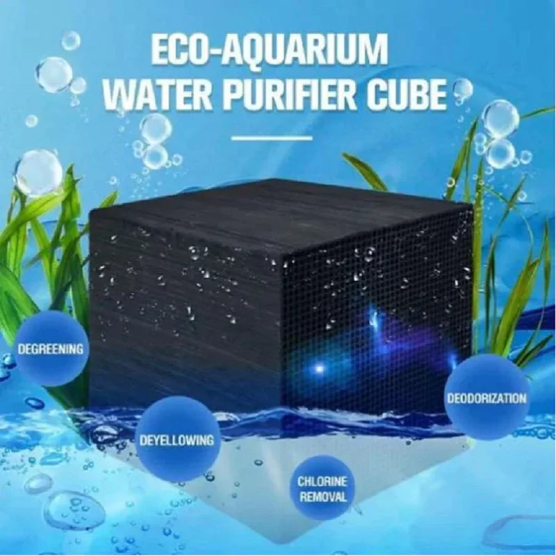 Aquarium Water Purifier Cube Fish Tank Filter Activated Carbon Strong Filtration Absorption for Aquarium Pond Water Purification