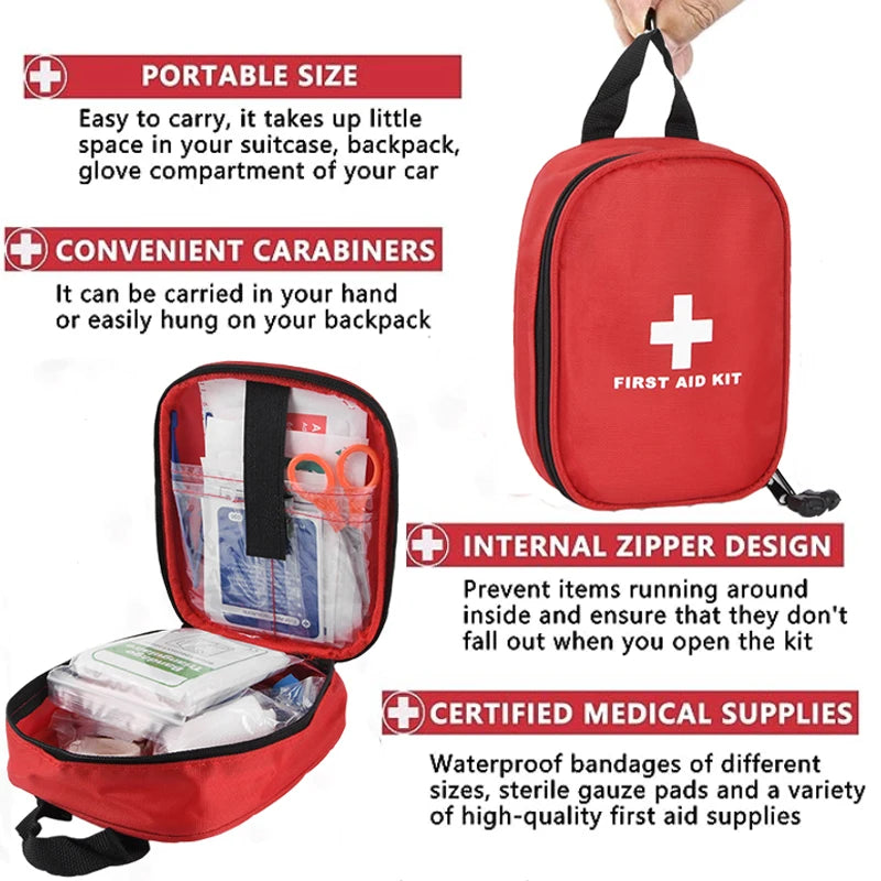 Portable Outdoor Travel Camping Medicine Emergency Survival Kit Layered Storage First Aid Bag Family First Aid Kit