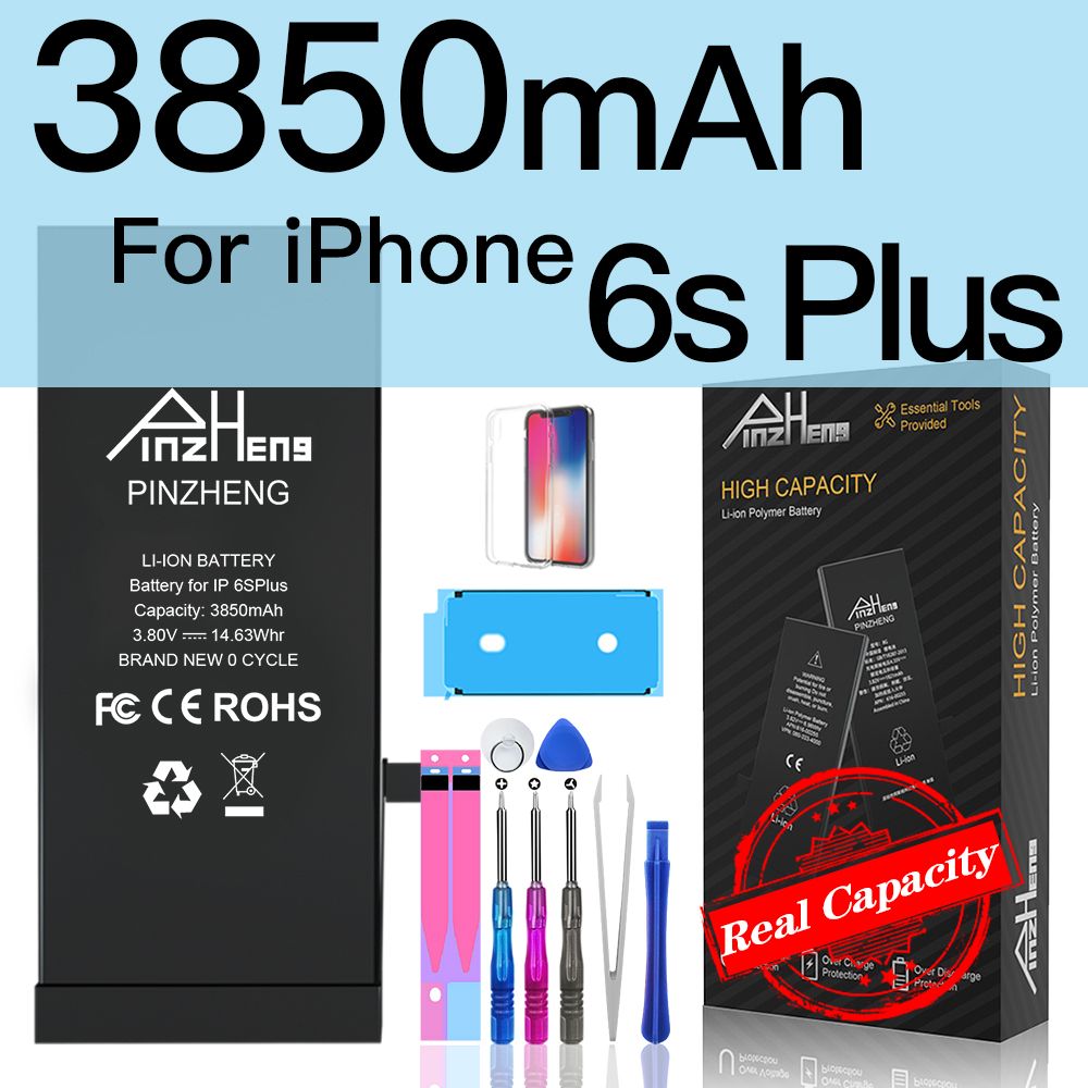 PINZHENG Original High Capacity Battery For iPhone 5S SE 5 6 6S 7 8 Plus Phone Replacement Batteries Warranty One Year Bateria