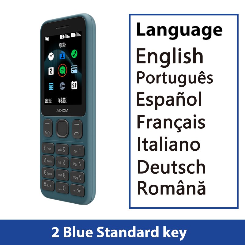 New and Original Nokia 125 2G Mobile Phone Multilingual Dual SIM 2.4 inch Cards FM Radio 1020mAh Feature Mobile Phone