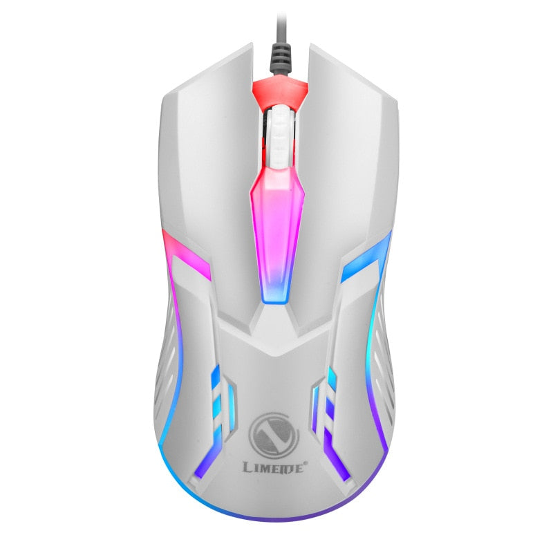 Limei S1 E Sports LED Luminous Backlit Wired Mouse USB Wired For Desktop Laptop Mute Office Computer Gaming Mouse