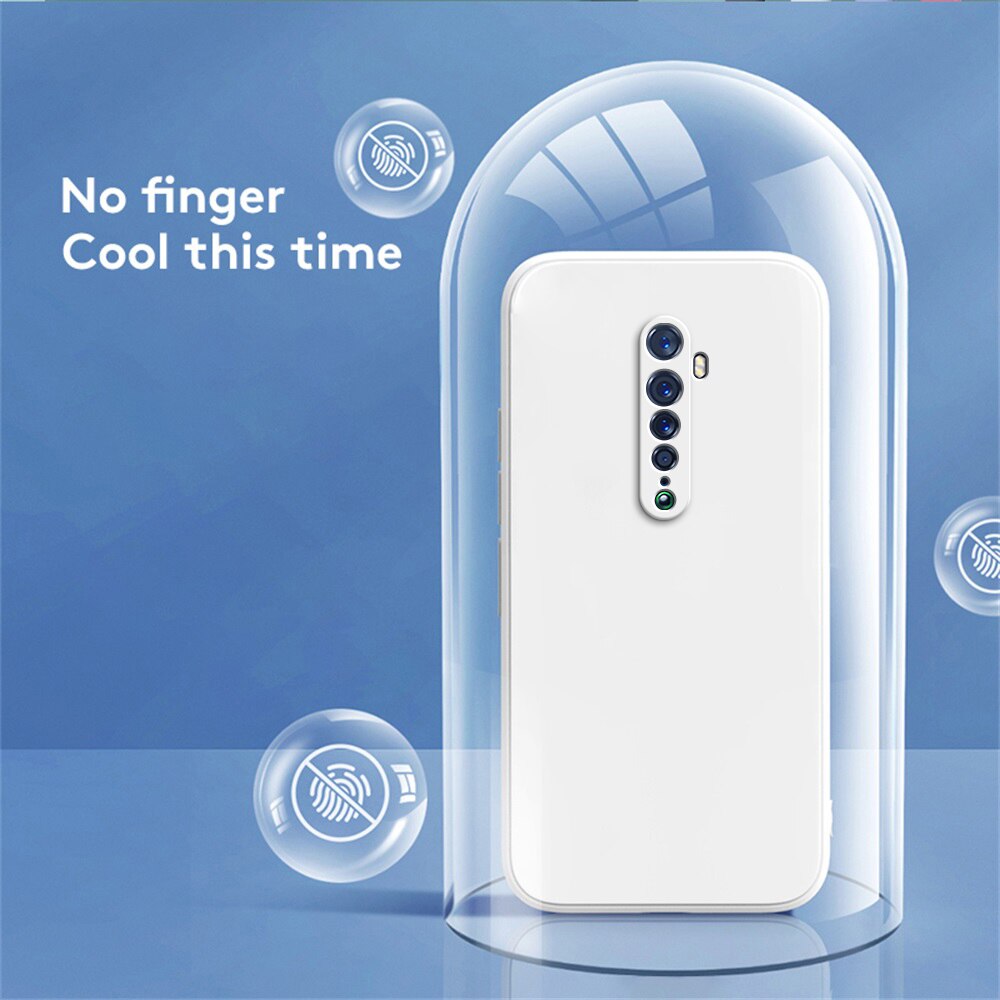 Original Case for OPPO Reno 2 2F 2Z Camera Protection Square Liquid Silicone Reno2 Soft Luxury Ultra Thin Shockproof Cover Funda
