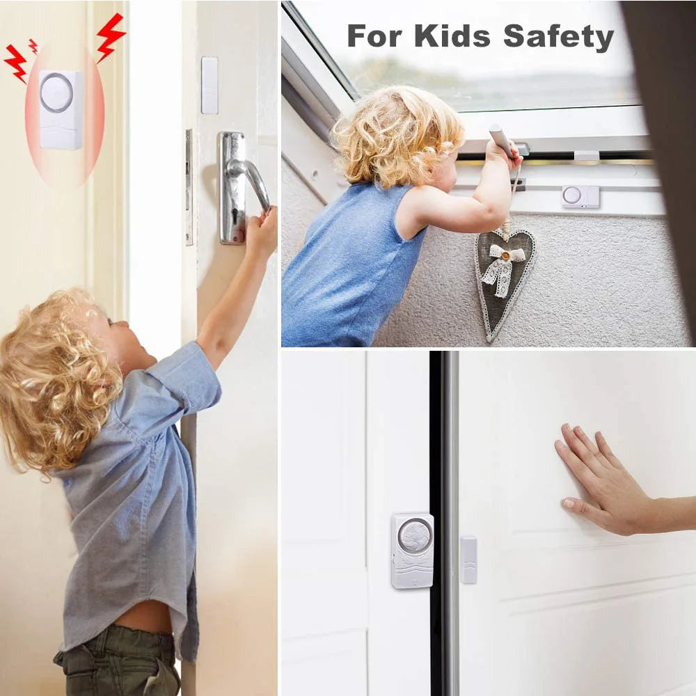 Tomteen Door and Window Alarm Refrigerator Alarm Door Sensor 110 dB Alarm Magnetic Alarm Sensor Home Security System