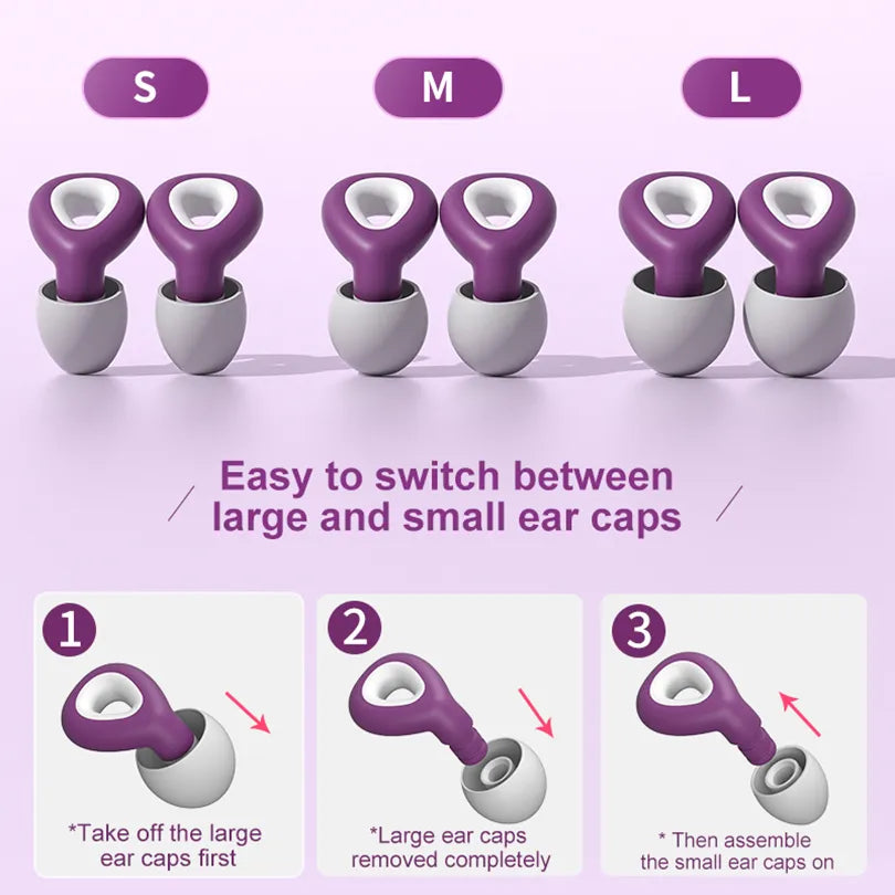 1 Set Ear Plugs For Sleeping Tapones Para Dormir Noise Reduction Waterproof Swimming Ear Plug Protection Oordopjes Earplugs Set