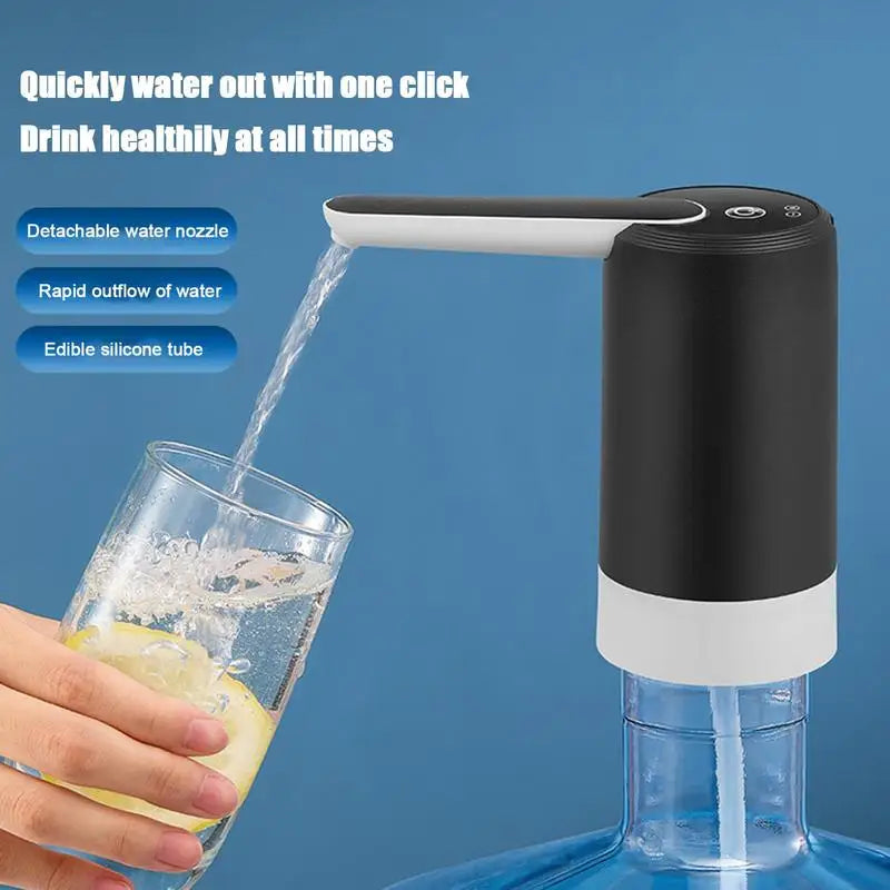 Automatic Water Dispenser USB Rechargeable One Button Automatic Switch Drinking Dispenser Water Bottle Pump Kitchen Gadgets