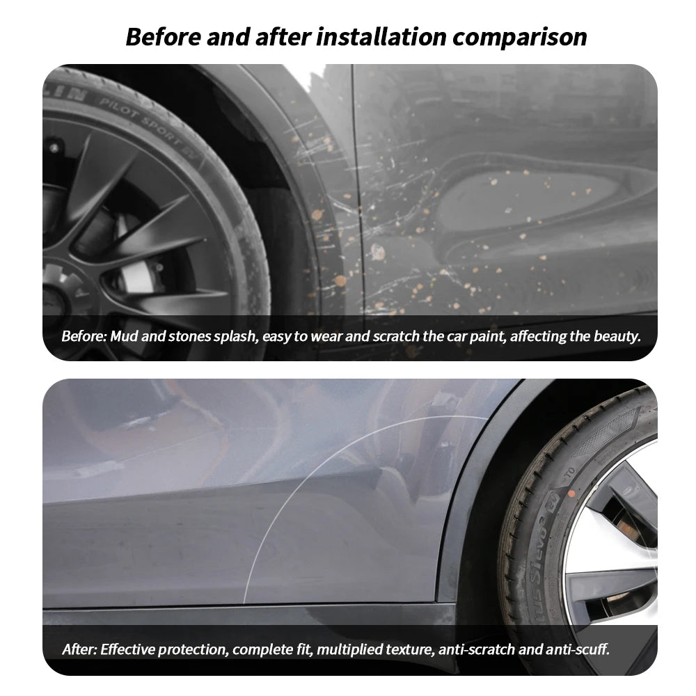 Rear Door Triangle Protective Film  For Tesla Model Y 2020-2023 Car PPF Transparent Trim Stickers Decoration Refit Car Sticker