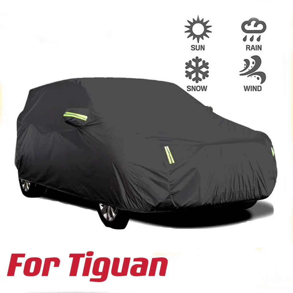 Car Cover For Tiguan SUV Outdoor Anti-UV Sun Shade Snow Rain Resistant Cover Windproof Auto Outdoor Accessories