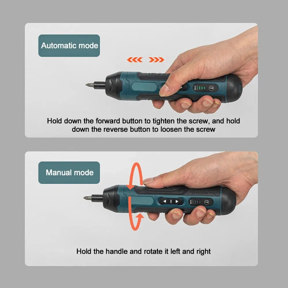 AliExpress Collection Mini Cordless Electric Screwdriver Rechargeable 1300mah Adjustment Power Drill Multi-function Disassembly