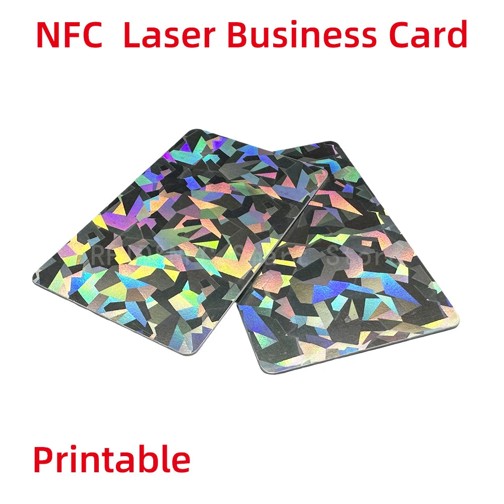 5pcs NFC Laser Business Cards PVC Material 13.56MHz RFID Access Control NTG 213 NFC Card Personalized  Laser NFC Business Card