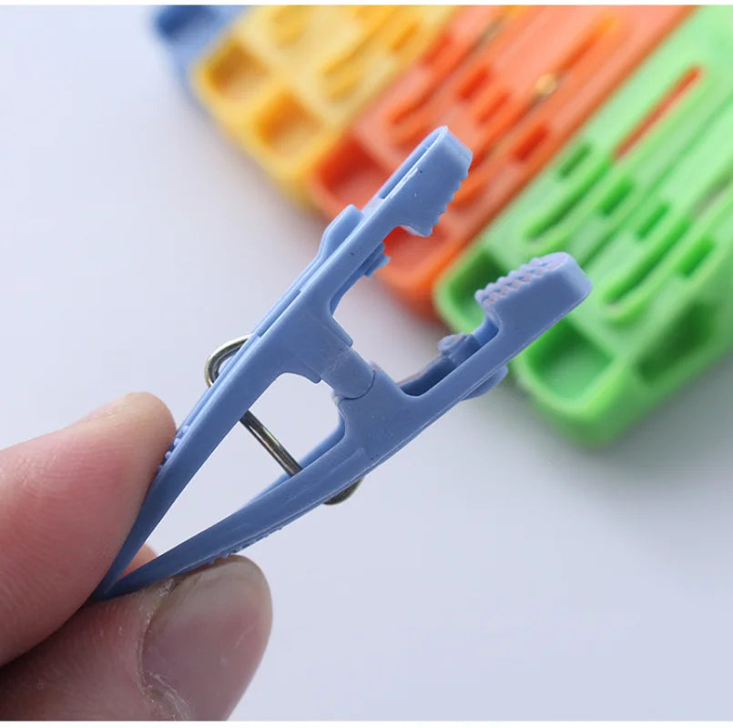 40/20Pcs Clothes Pegs Strong Windproof Laundry Clothespins Plastic Clothes Clip Hangers for Underwear Socks Drying Stand Holder