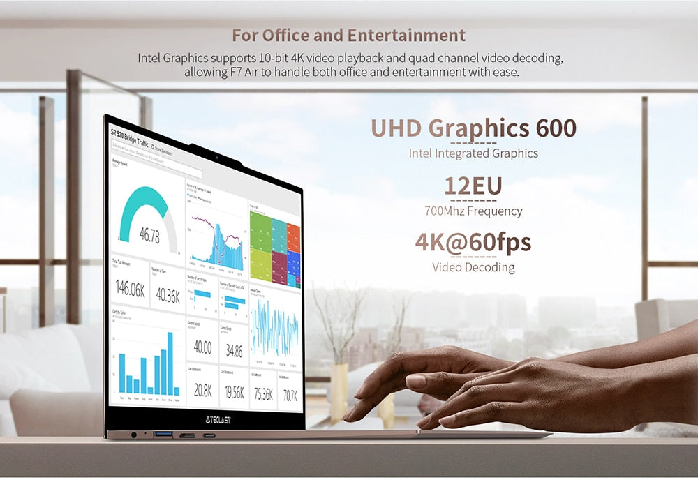 2023 najnowszy Laptop Teclast F7 Air 1.18KG 14 ''8GB LPDDR4 256GB SSD inte N4120 Notebook 1920x1080 Win10 OS laptopy type-c