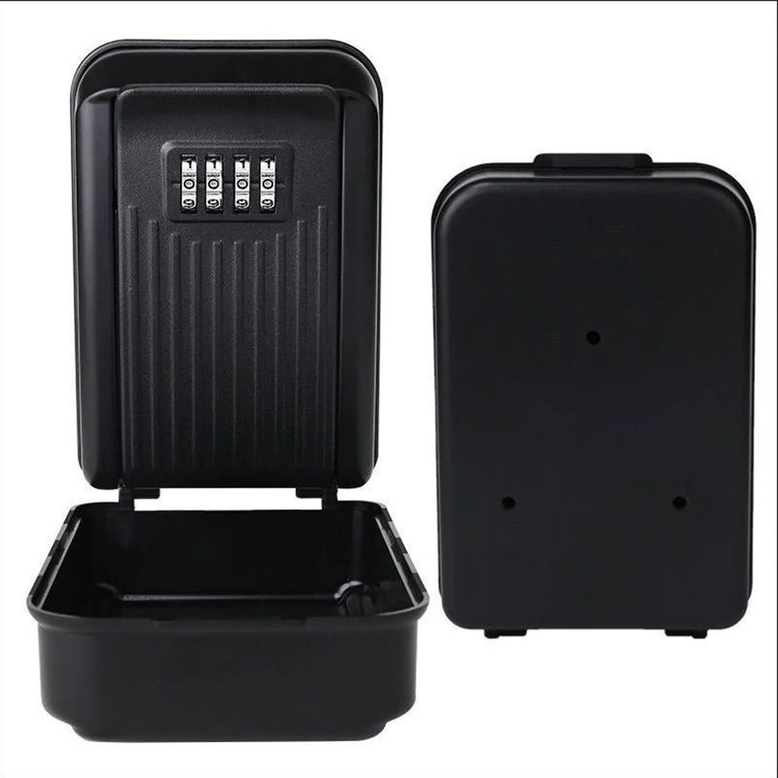Black Key Lock Box with Waterproof Case Aluminum Alloy Wall Mount Safe Lockbox for Home Office Garage Security Protection