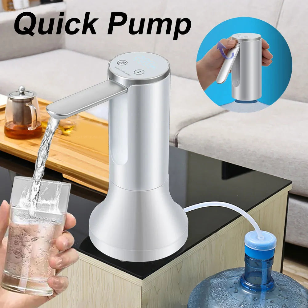Electric Water Gallon Pump Automatic Smart Water Pump 19 Liters Bottle Foldable Desktop Rechargeable Drinking Water Dispenser