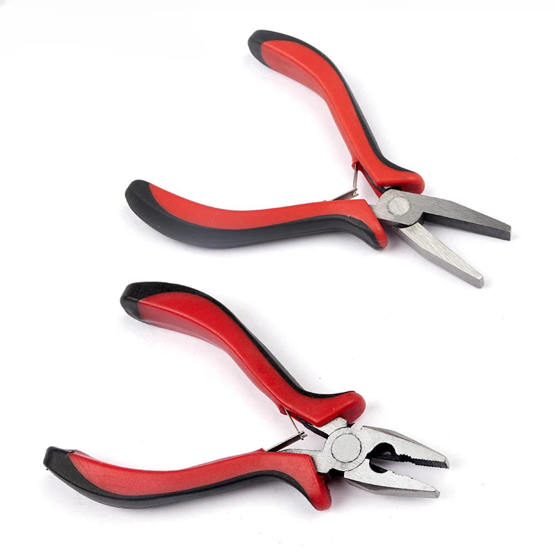 ZWICKE DIY Hand Tool Set Handle Mini Pliers Jewelry Pliers Pointed Nose Oblique Nose Wire Pliers Needle Nose Top Cutting Pliers