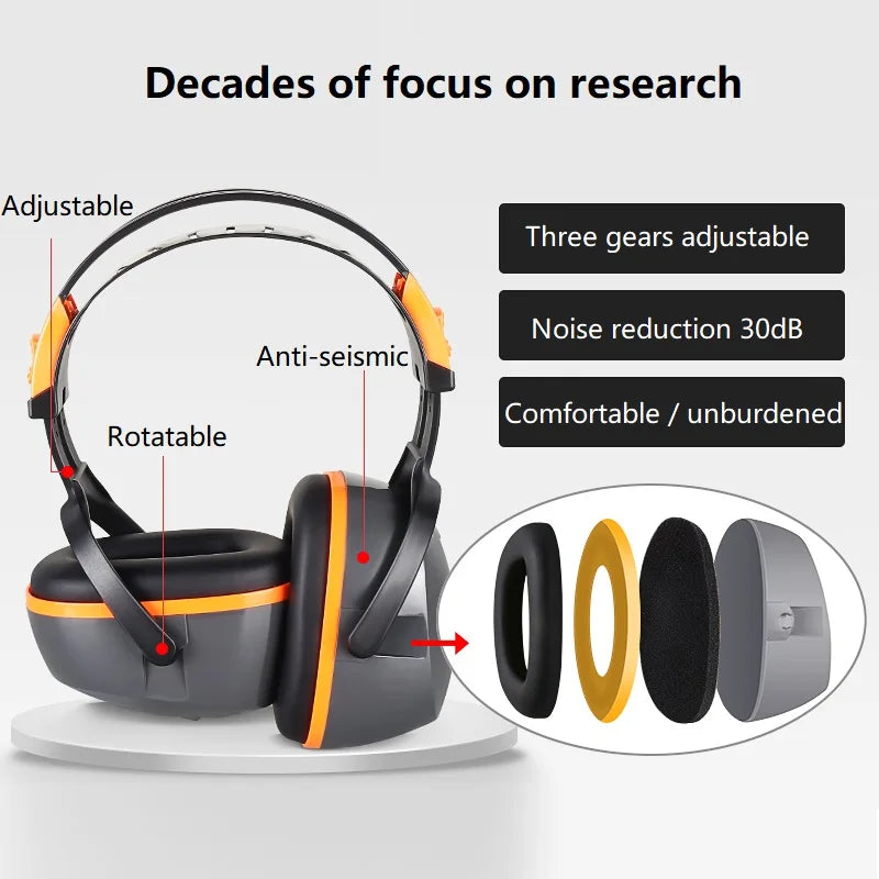 Hunting Headphones Ear Protector Hearing Anti Noise Earphone Sleeping Earmuffs Tactical Headset Sports Shooting Damper Sound