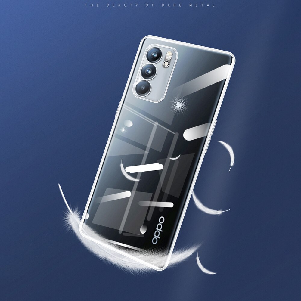 Transparent Thin Phone Case for OPPO Reno 6 Pro Plus 6Z Soft Clear High Qualtiy TPU Original Back Cover Reno6 6Pro 4G 5G Carcasa