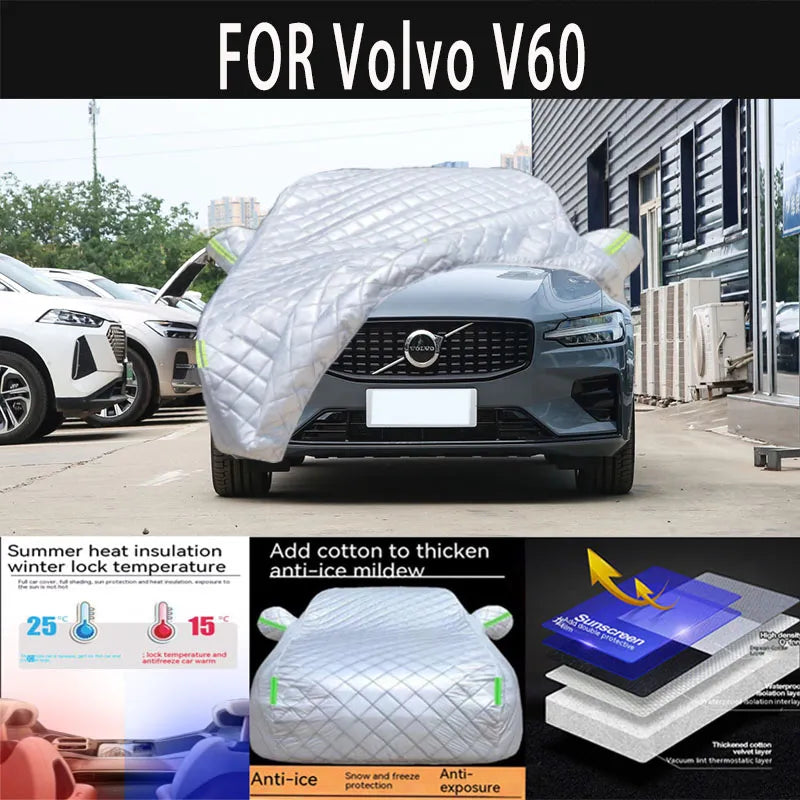 For Volvo V60 auto hail proof protective cover,snow cover,sunshade,waterproof anddustproof external car accessories