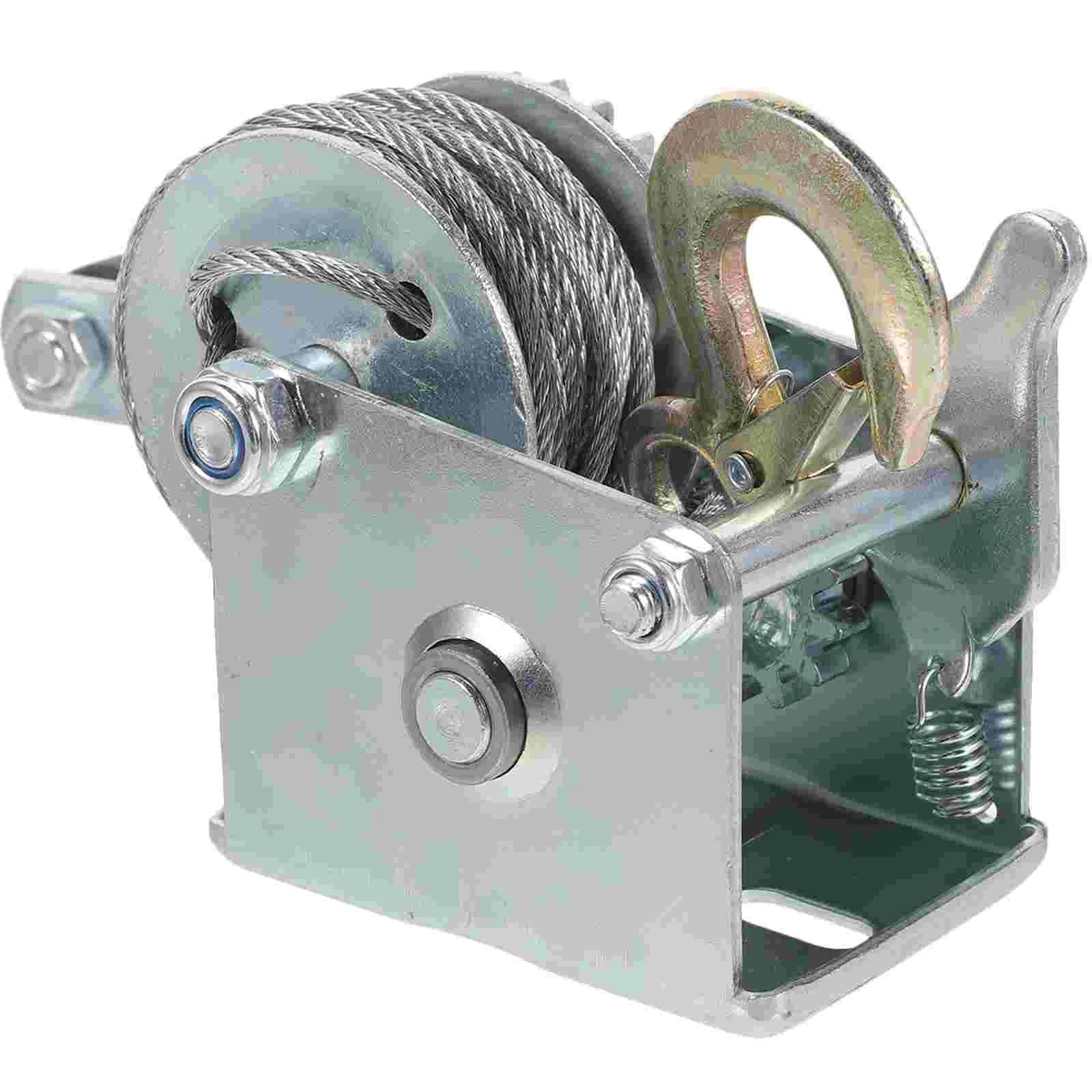 Hand Gear Crank Winch Boat Small Trailer Loading Manual 500 Lb Marine Household Hoist