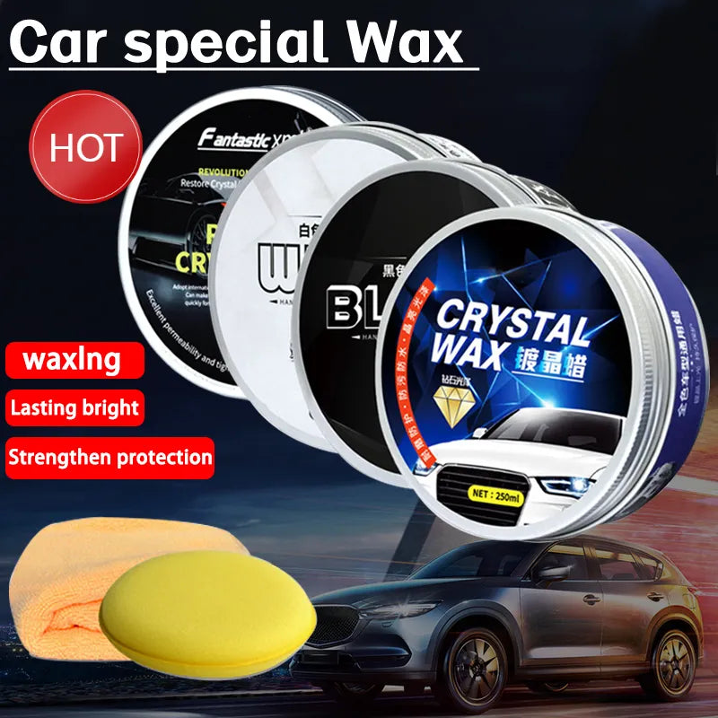 250ml Car Polish Car Wax Crystal Plating Set Covering Paint Surface Waterproof Film Coating Formula Hard Glossy Wax Layer