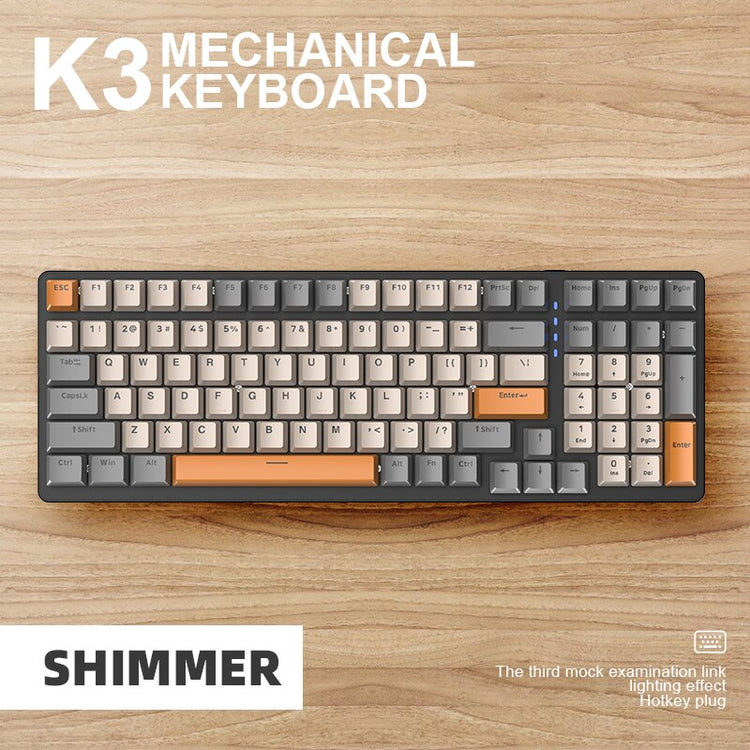 K3 Gaming Mechanical Keyboard for Gamer Hot-swap Type-C Wired 100 Keys Backlight Gaming Computer Keyboards